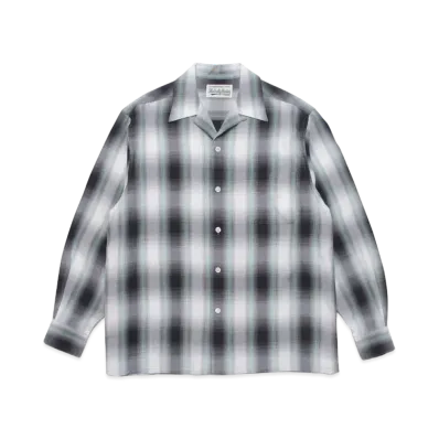 WACKO MARIA CHECK OPEN COLLAR SHIRT "Green"