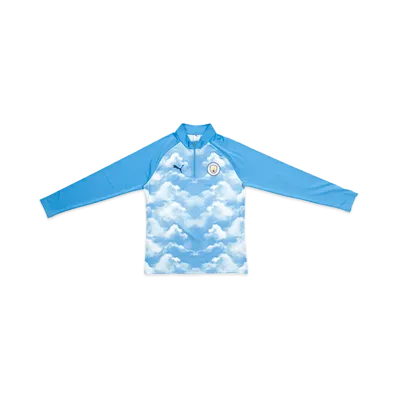 PUMA 26-27 Manchester City Prematch Quarter-Zip Top "Icy Blue"