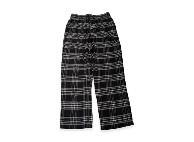 Chrome Hearts 1 Cross Leather Patch After School Flannel Check Pants "Black"