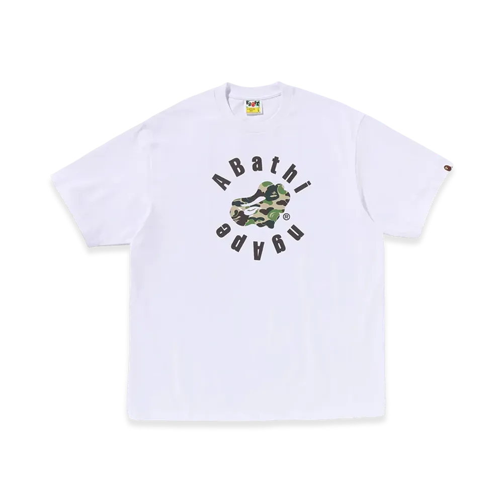A BATHING APE ABC Camo Heart Ape Relaxed Fit Tee "White"