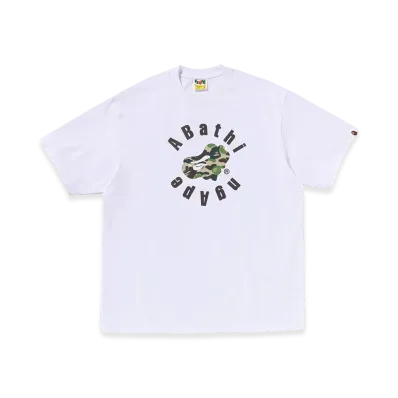 A BATHING APE ABC Camo Heart Ape Relaxed Fit Tee "White"