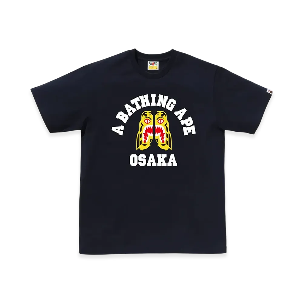 A BATHING APE Tiger College Osaka Tee "Navy"