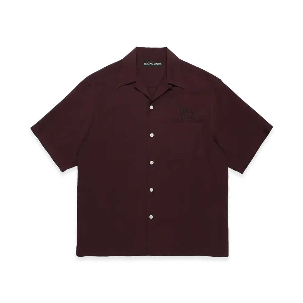 WACKO MARIA 50's Open Collar Shirt "Brown"