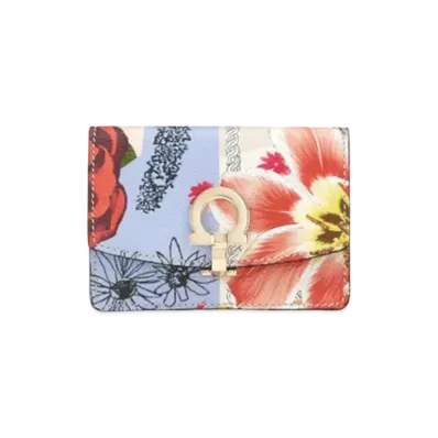 Salvatore Ferragamo Gancini Business Card Holder "Multicolor"
