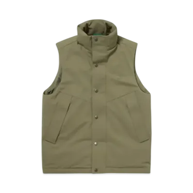 LACOSTE Water Resistant And Breathable Pique Down Vest "Khaki Olive"
