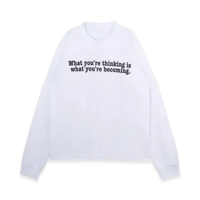 sacai x Muhammad Ali L/S T-Shirt "White"