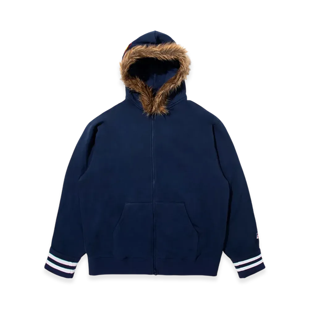 A BATHING APE x KAZUKI KURAISHI Shark Eye Relaxed Fit Hoodie Jacket "Navy"