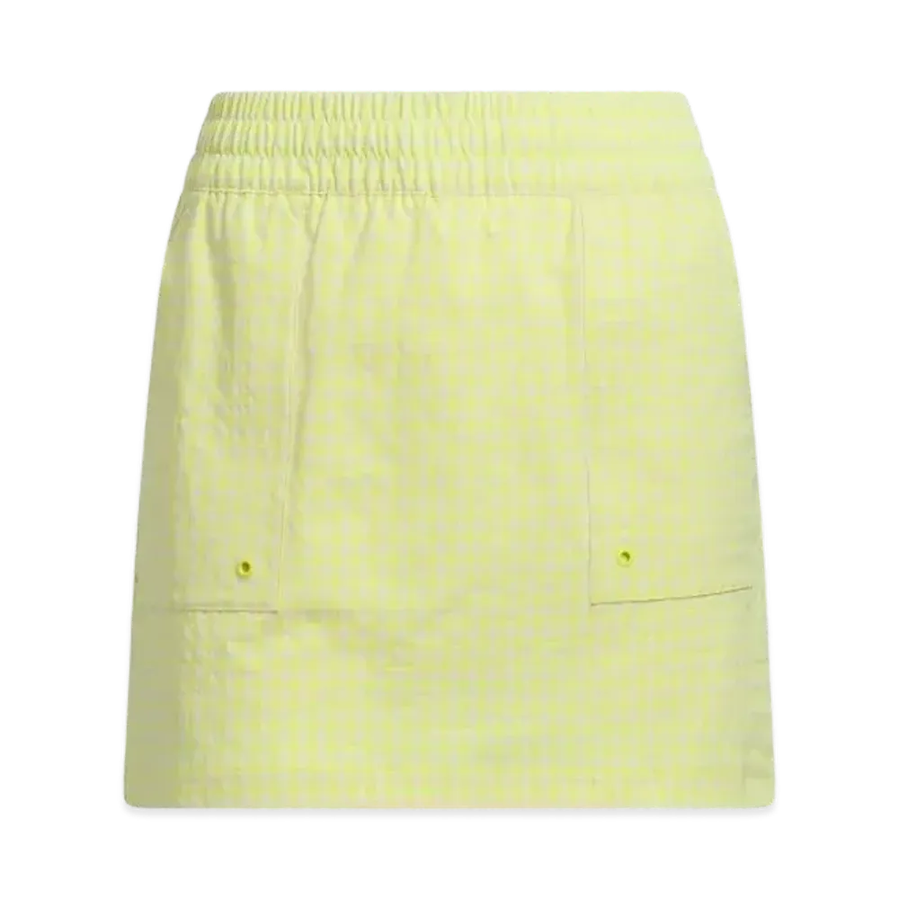 adidas Golf Ultimate 365 Gingham Skirt "Pure Sulfur"