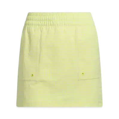 adidas Golf Ultimate 365 Gingham Skirt "Pure Sulfur"