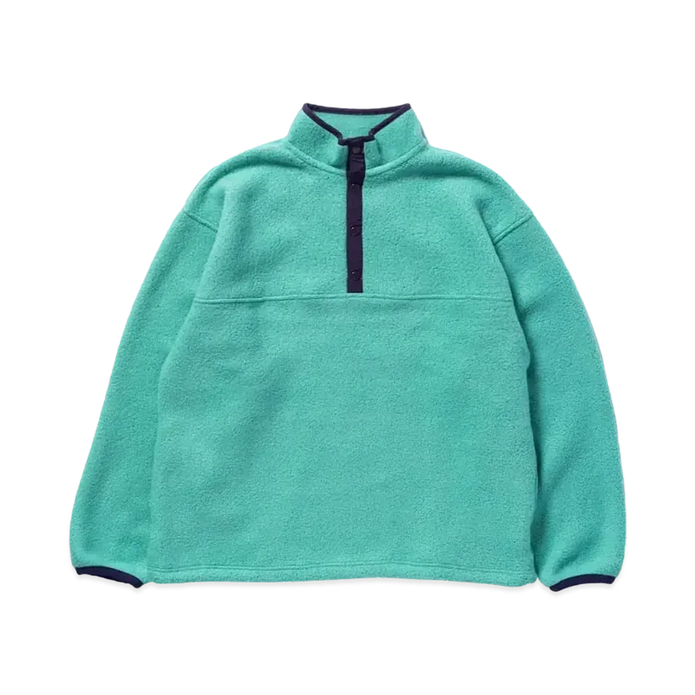 THE REAL McCOY'S Snap Front Pull-Over Fleece "Teal"