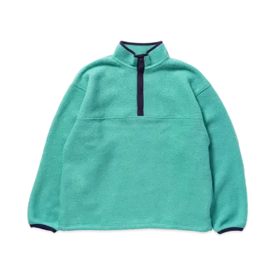 THE REAL McCOY'S Snap Front Pull-Over Fleece "Teal"
