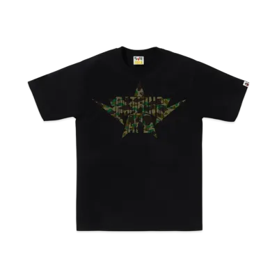 A BATHING APE 1ST Camo Twin Sta NYC Tee "Black/Green"