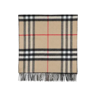 Burberry Embroidered Cashmere Scarf "Black"