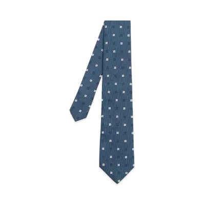 Paul Smith Square Pattern Tie "SaxBlue"