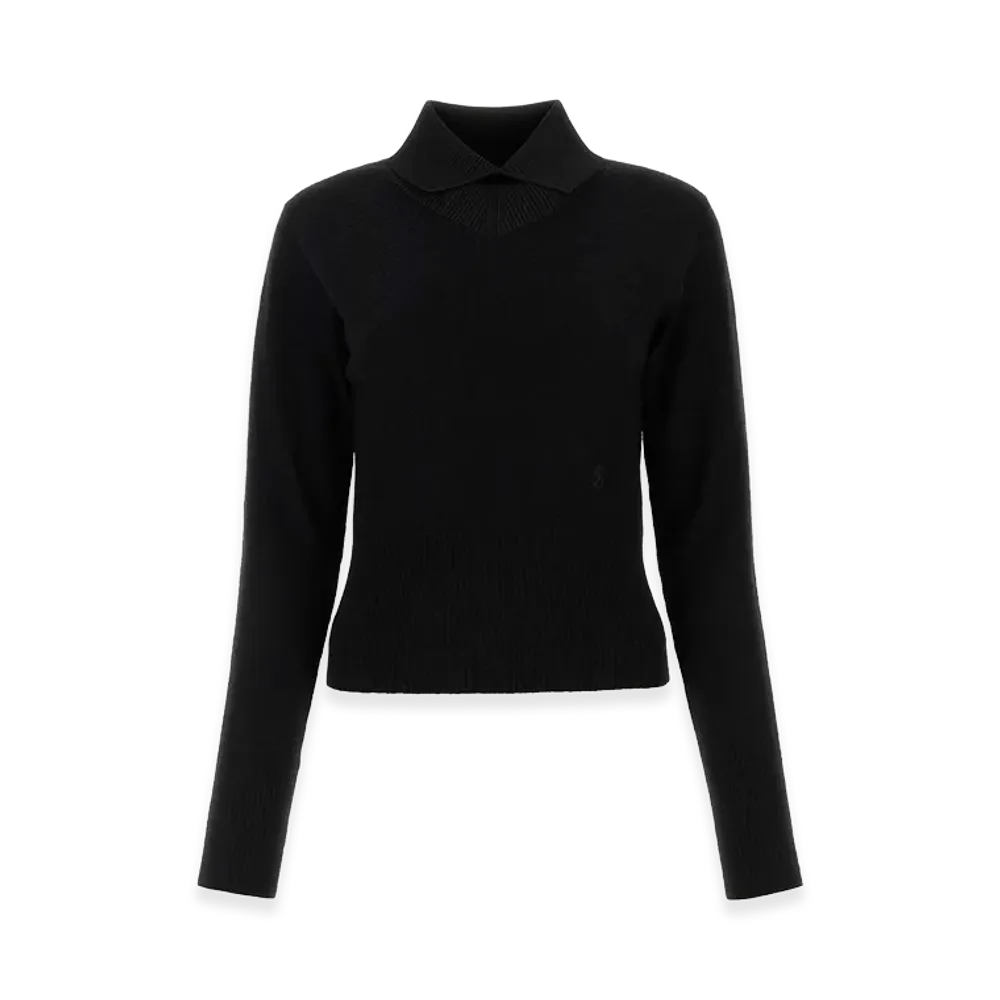 Jil Sander Women's Wool Blend Sweater "Black"