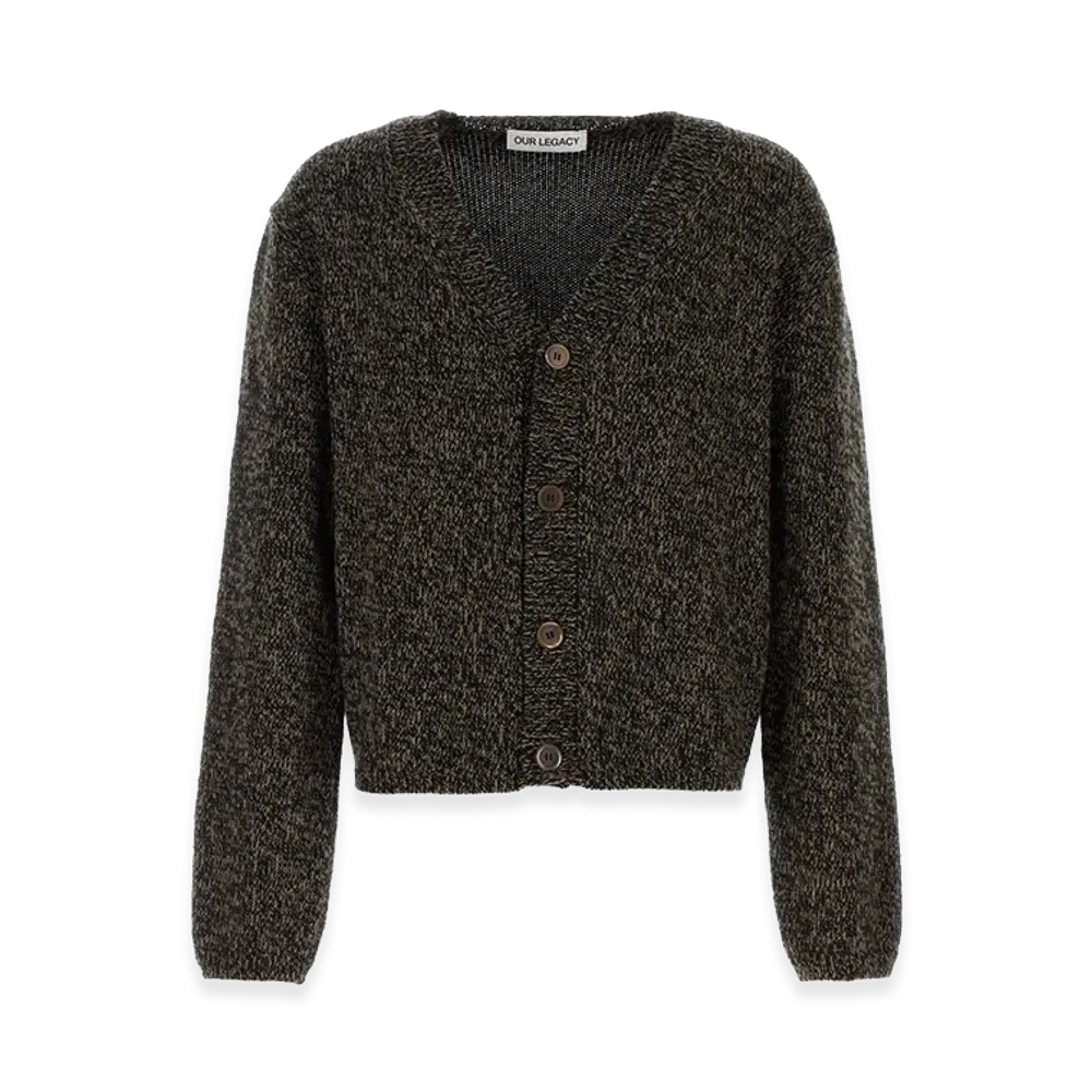 OUR LEGACY Two-Tone Wool Academy Cardigan "Multicolor"