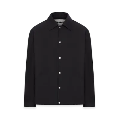 Jil Sander Overshirt With Logo Print "Black"