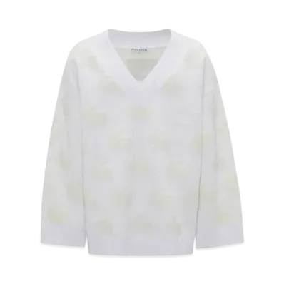 JW ANDERSON Bunny V Neck Jumper "White"