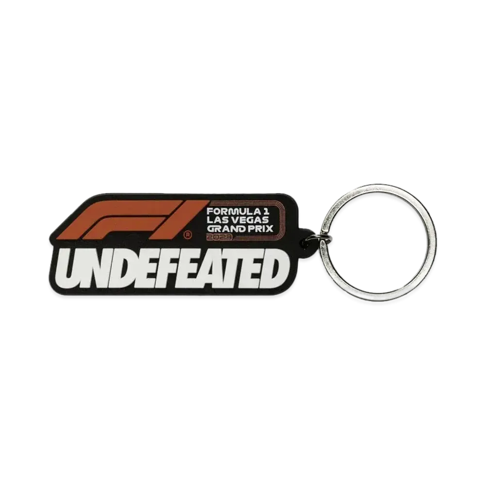 UNDEFEATED x F1 LVGP Raised Rubber Keychain "Multi"