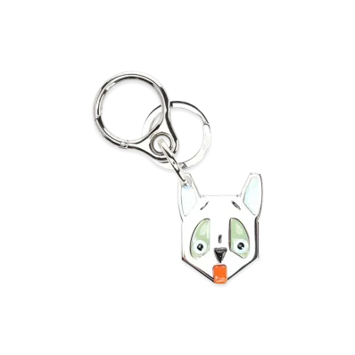 LOEWE Women's "Futurist Cats" Keychain "Silver"