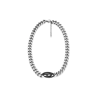 Diesel Dx1635931 Jewellery Two-Tone Stainless Steel Chain Necklace "Silver Black"