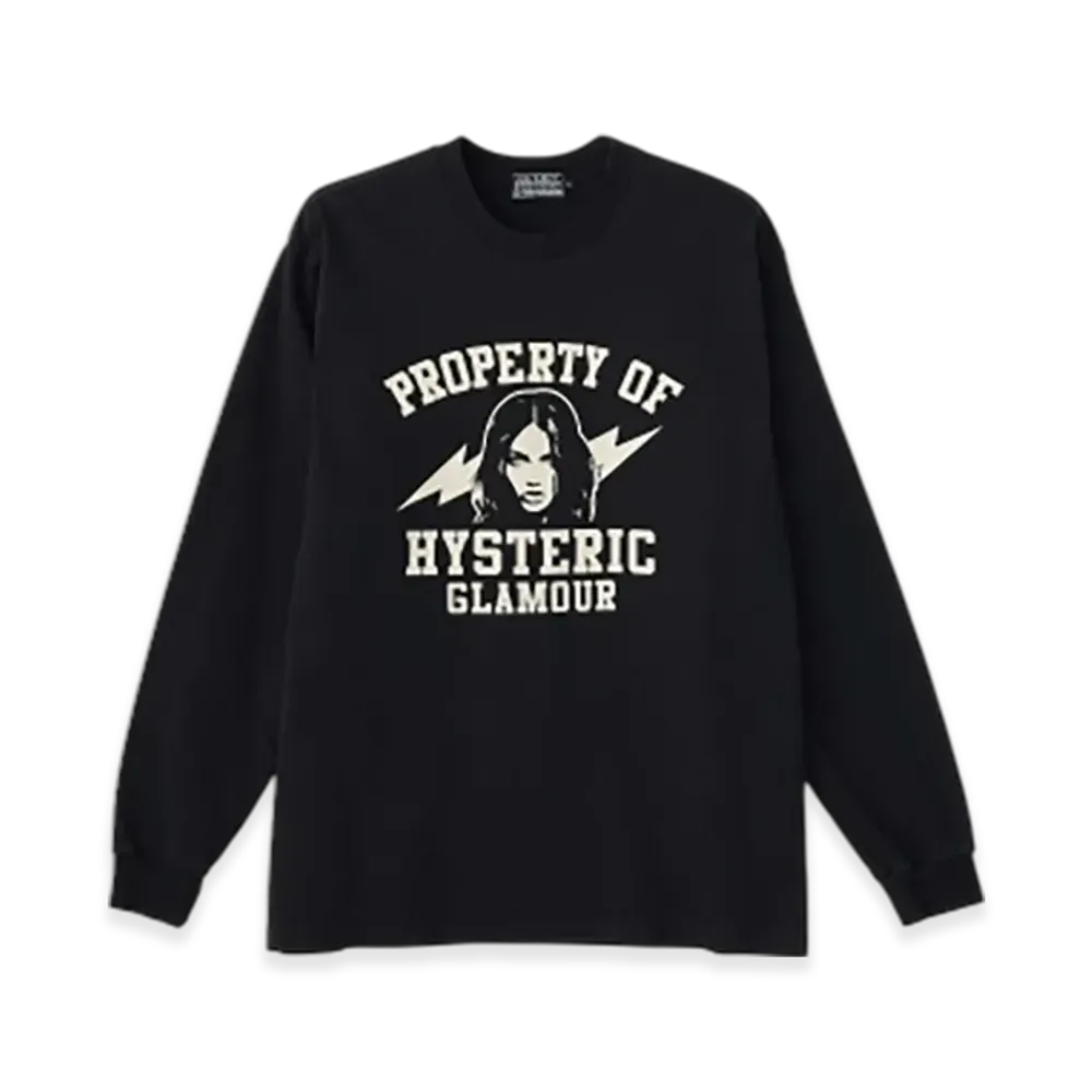 HYSTERIC GLAMOUR Property Of Hysteric T-Shirt "Black"