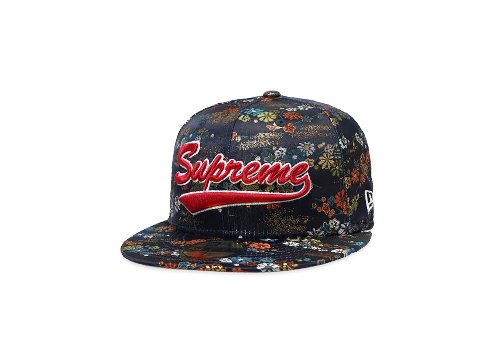 Supreme Floral Jacquard New Era "Navy"