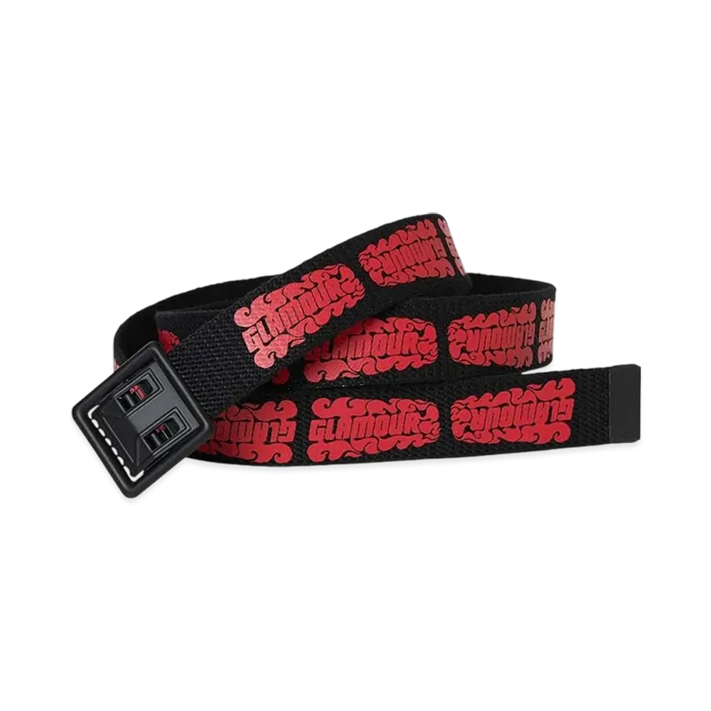 HYSTERIC GLAMOUR Flame Logo Tape Belt "Black"
