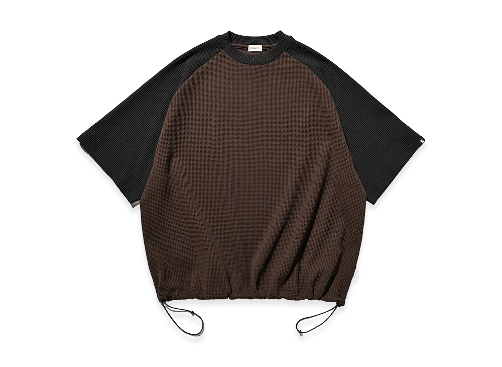 CLESSTE City Light Thermal Raglan S/S T-Shirt With Drawstrings "Brown/Black"