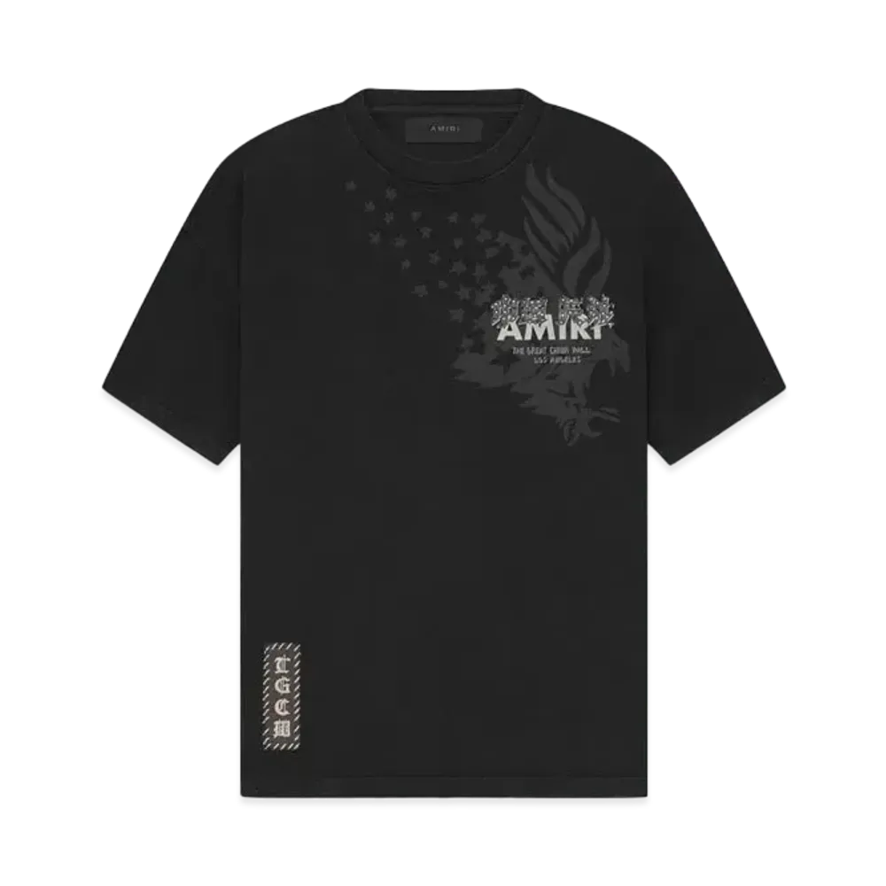Amiri Tgcw Crystal Eagle Tee "Vintage Black"