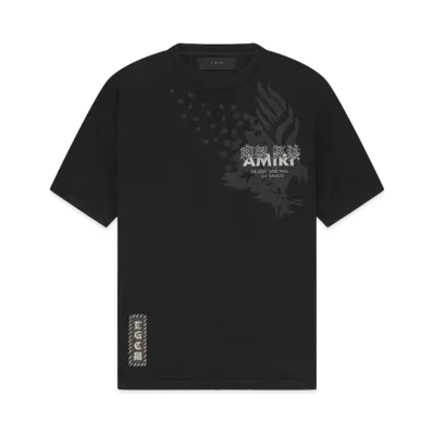 Amiri Tgcw Crystal Eagle Tee "Vintage Black"