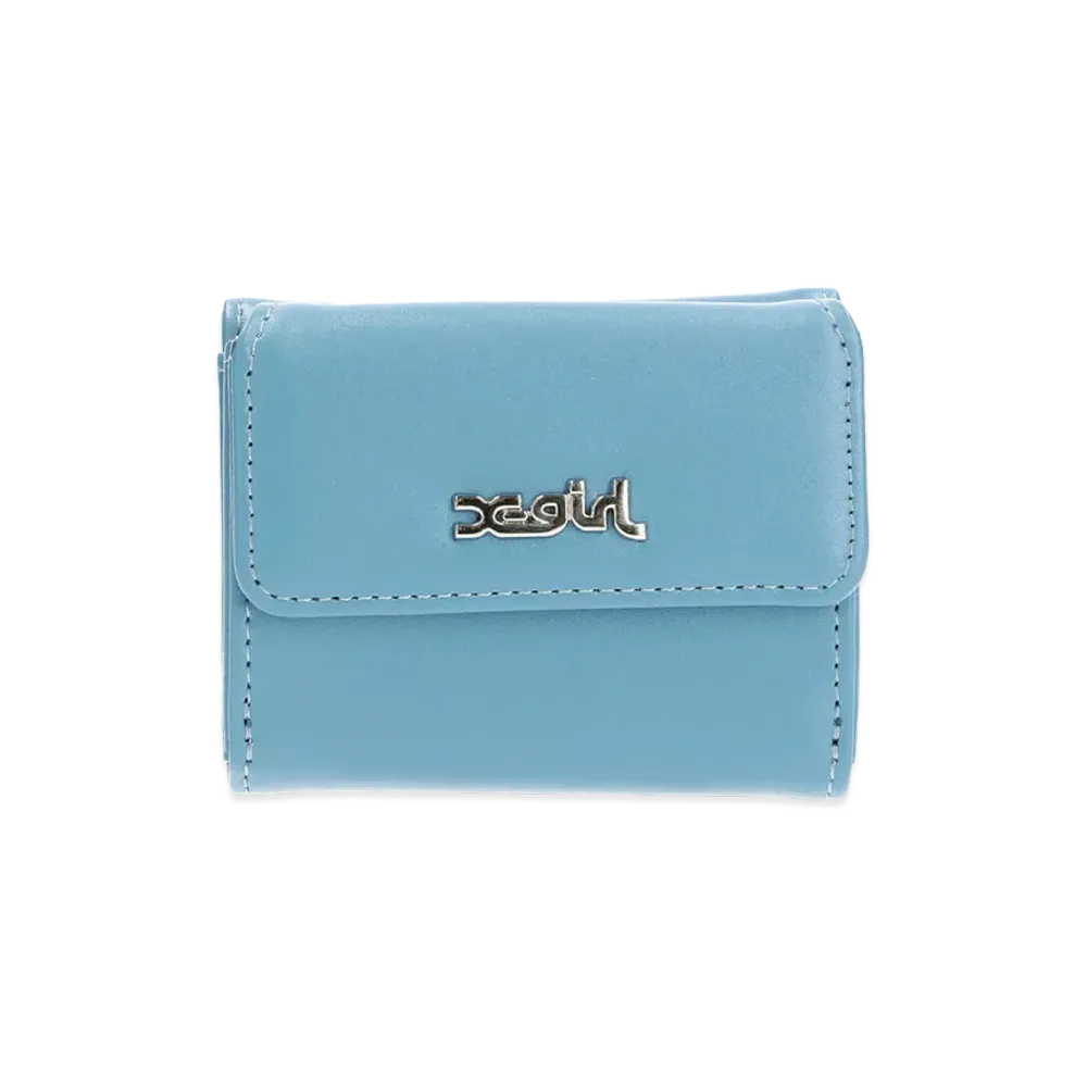 X-Girl Women's Faux Leather Mini Wallet "Blue"