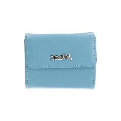 X-Girl Women's Faux Leather Mini Wallet "Blue"