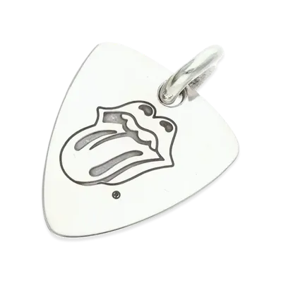 Chrome Hearts Guitar Pick Charm Lip & Tongue "Silver"