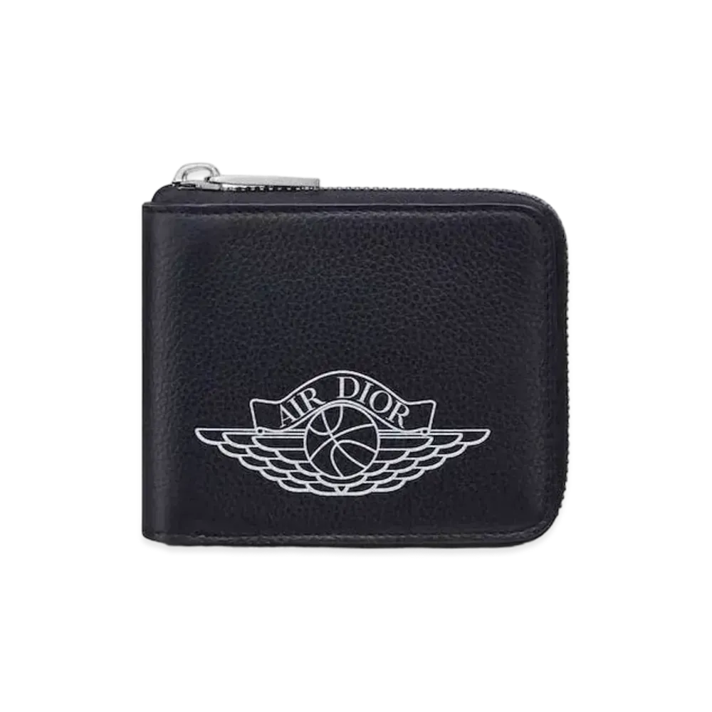 Dior x Air Jordan Wings Zip Wallet "Navy"