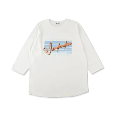 WIND AND SEA SEA Side Jog Rangan 3/4 Sleeve T Shirt "White"
