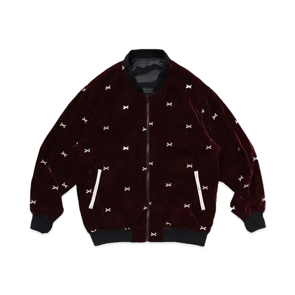 WTAPS LC / Jacket / Poly. Velvet. Textile "Burgundy"