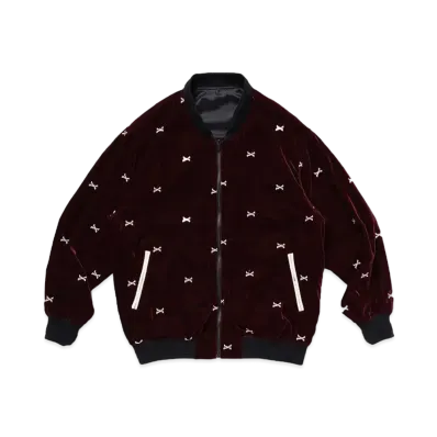 WTAPS LC / Jacket / Poly. Velvet. Textile "Burgundy"