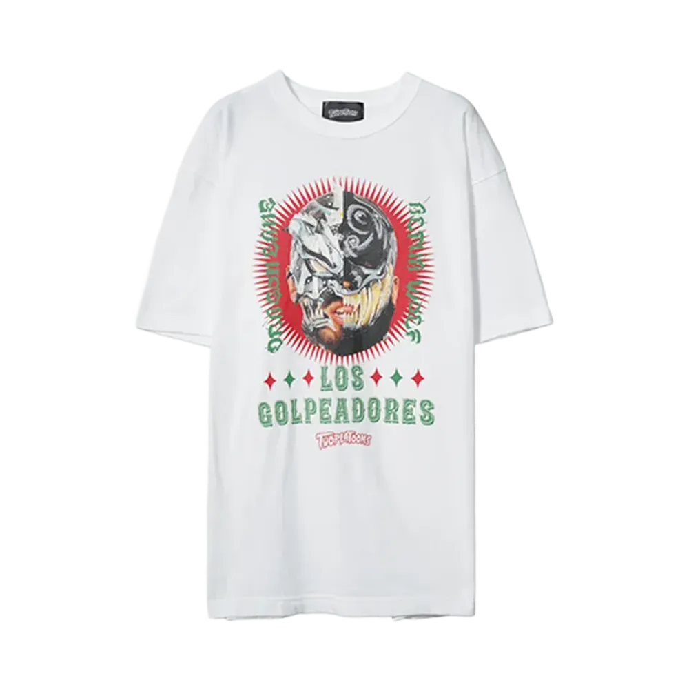 PRO WRESTLING NOAH 25th ANNIV \ TWOPLATOONS X LOS GOLPEADORES 2025 T SHIRTS "WHITE"