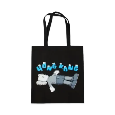 KAWS HOLIDAY Hong Kong Tote Bag "Black"