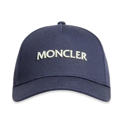 MONCLER Embroidered Logo Gabardine Baseball Cap "Navy Blue"