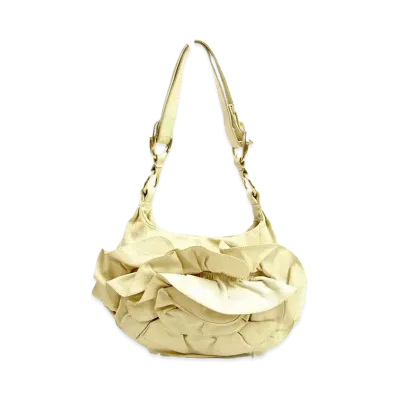 Saint Laurent Nadia Leather Semi Shoulder Bag "Beige"