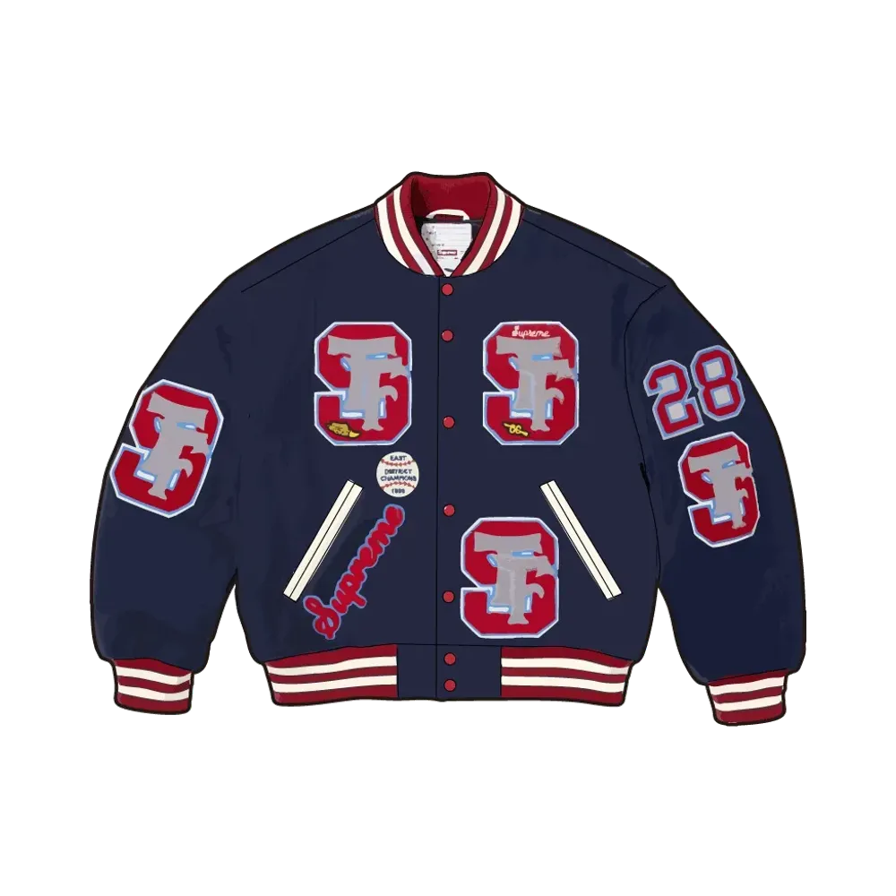 Supreme Drill Team Varsity Jacket "Navy"
