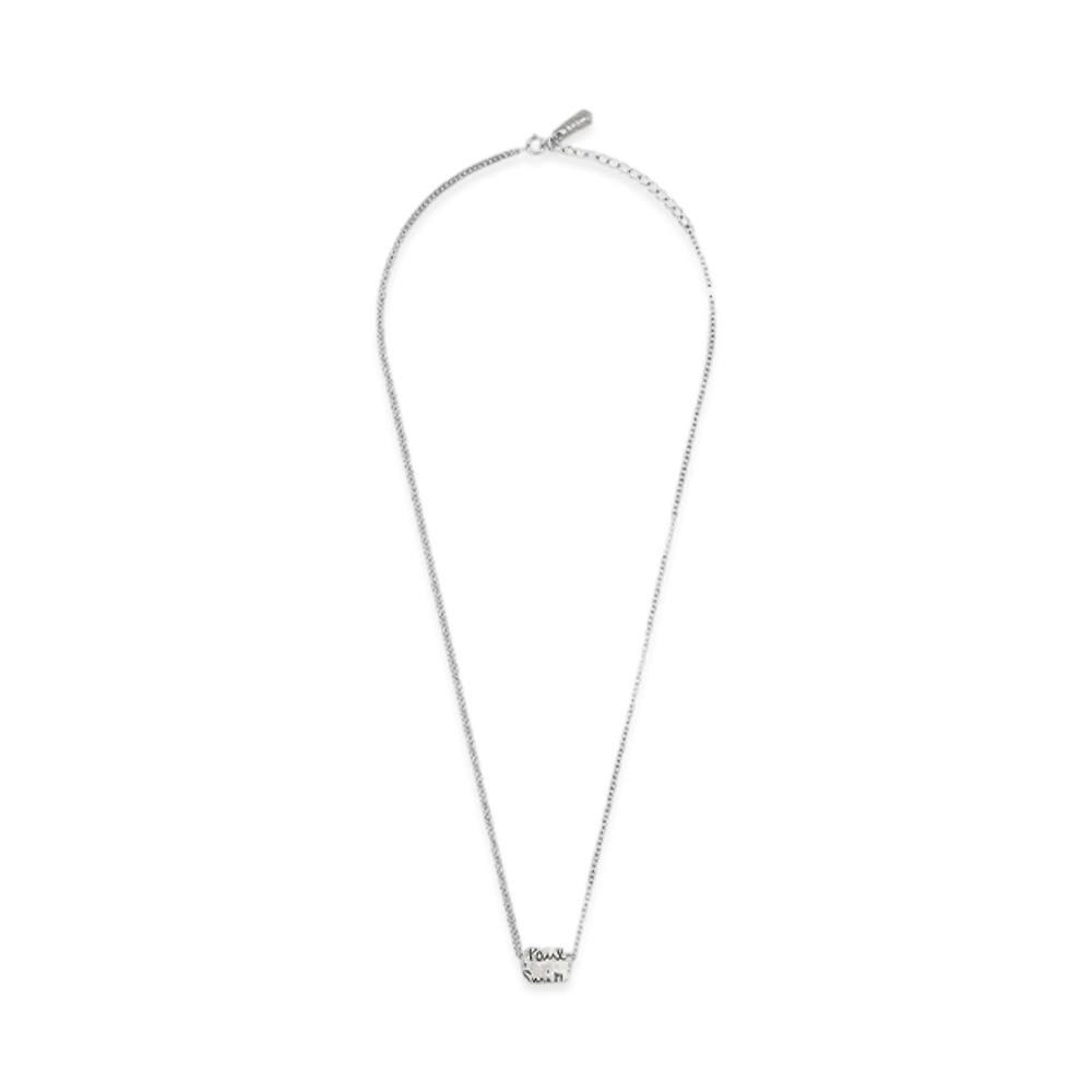 Paul Smith Emboss Logo Necklace "Silver"