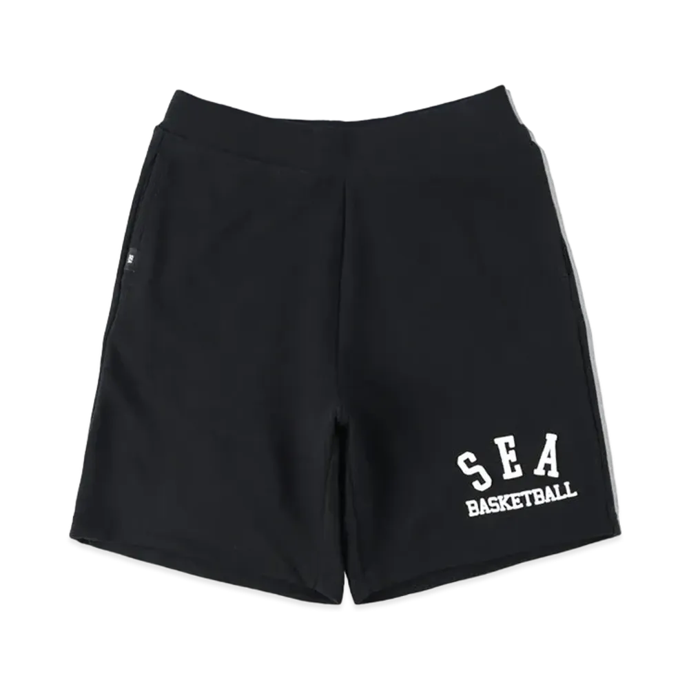 WIND AND SEA SEA (A-HOOPS) WARM UP SWEAT SHORTS "Black White"