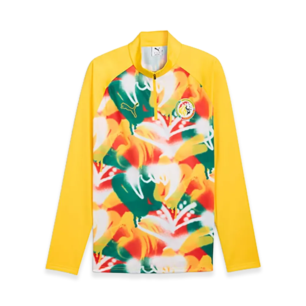 PUMA 2026 Senegal National Team Prematch Quarter-Zip Top "Pele Yellow"