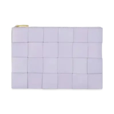Bottega Veneta Intrecciato Leather Pouch "Purple"