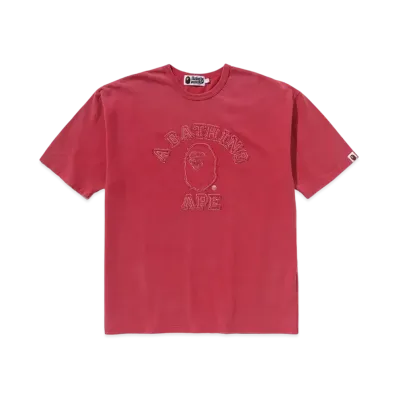 A BATHING APE Pigment Dyed Oversized Tee "Red"