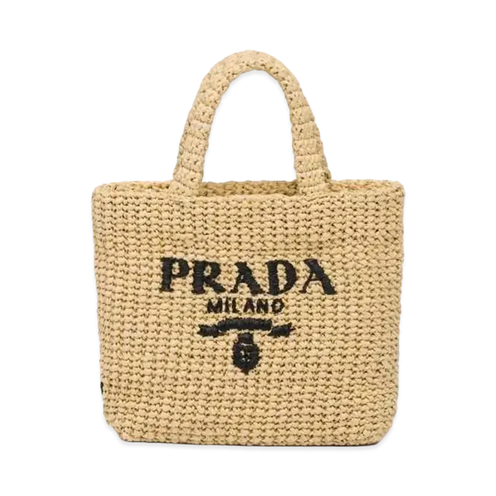 PRADA Small Crochet Tote Bag "Natural"
