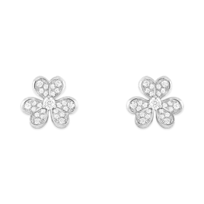 Van Cleef & Arpels Frivole earrings mini model "18K White gold/Diamond"